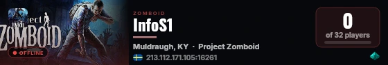 InfoS1 live status badge
