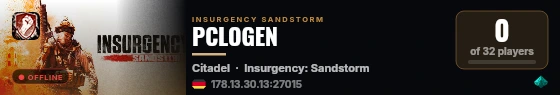 PCLOGEN live status badge