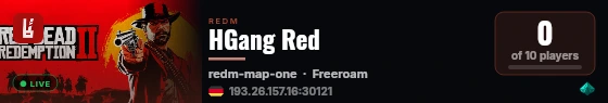 HGang Red live status badge