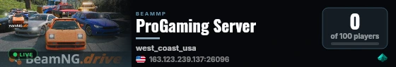 ProGaming Server live status badge