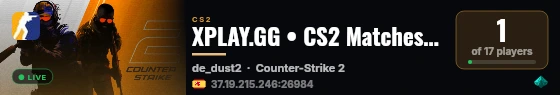 XPLAY.GG • CS2 Matches #527 live status badge