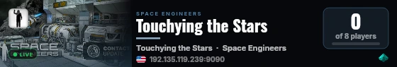 Touchying the Stars live status badge
