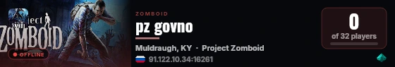 pz govno live status badge