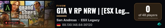 GTA V RP NRW | [ESX Legacy] live status badge