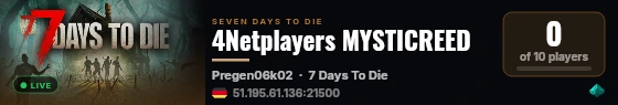 4Netplayers MYSTICREED live status badge