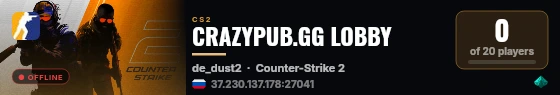 CRAZYPUB.GG LOBBY [็] [56547] live status badge