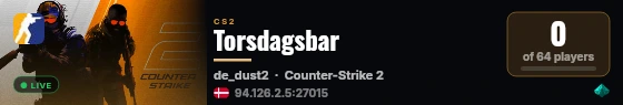 Torsdagsbar live status badge