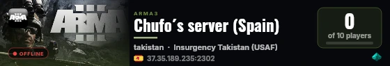 Chufo´s server (Spain) live status badge