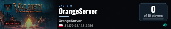 OrangeServer live status badge