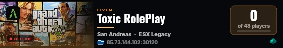 Toxic RolePlay live status badge