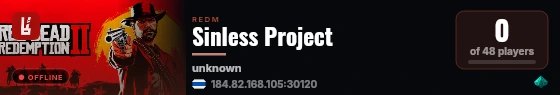 Sinless Project live status badge