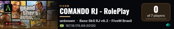 COMANDO RJ - RolePlay live status badge