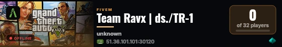 Team Ravx | ds./TR-1 live status badge