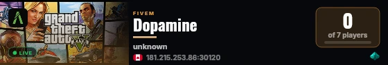 Dopamine live status badge