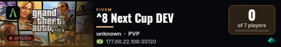 ^8 Next Cup DEV live status badge