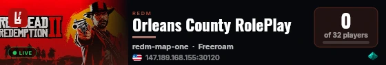 Orleans County RolePlay live status badge