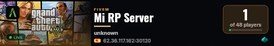 Mi RP Server live status badge