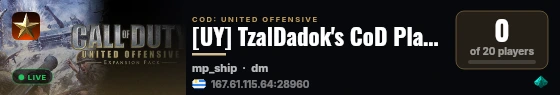 [UY] TzalDadok's CoD Playground live status badge
