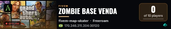 ZOMBIE BASE VENDA live status badge