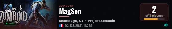 MagSen live status badge