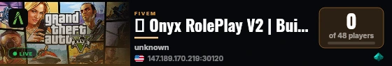 Onyx RolePlay built with Qbox Project by The Community! live status badge