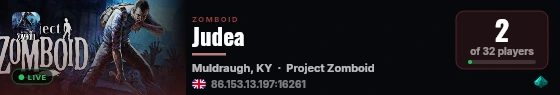 Judea live status badge