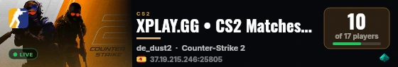 XPLAY.GG • CS2 Matches #214 live status badge