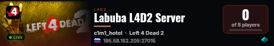 Labuba L4D2 Server live status badge