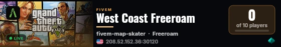 West Coast Freeroam live status badge