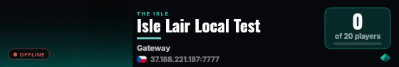 Isle Lair Local Test live status badge