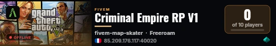 Criminal Empire RP V1 live status badge