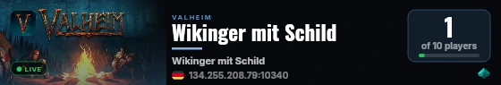 Wikinger mit Schild live status badge