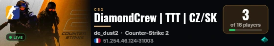 DiamondCrew | TTT | CZ/SK live status badge
