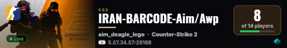 IRAN-BARCODE-Aim/Awp live status badge
