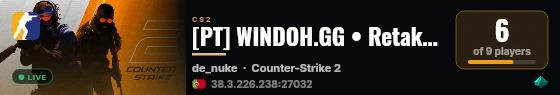 [PT] WINDOH.GG • Retakes #12 live status badge
