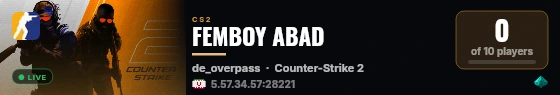 FEMBOY ABAD live status badge