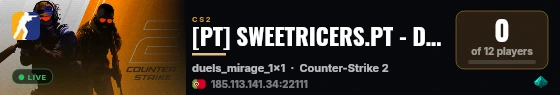 [PT] SWEETRICERS.PT - Duels live status badge