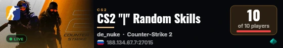 CS2 "|" Random Skills live status badge