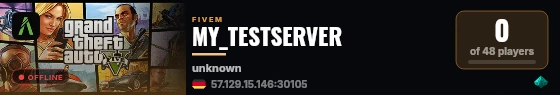 MY_TESTSERVER live status badge