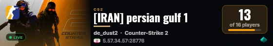 [IRAN] persian gulf 1 live status badge
