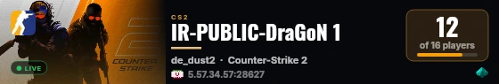 IR-PUBLIC-DraGoN 1 live status badge