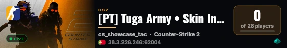 [PT] Tuga Army • Skin Inspect live status badge