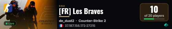 [FR] Les Braves live status badge