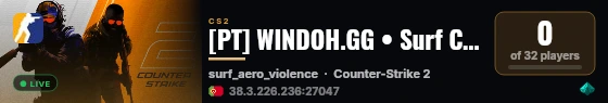 [PT] WINDOH.GG • Surf Combat live status badge