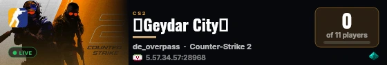 🔱Geydar City🔱 live status badge