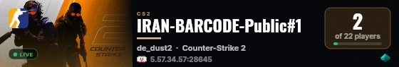 IRAN-BARCODE-Public#1 live status badge