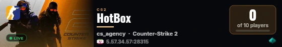 HotBox live status badge