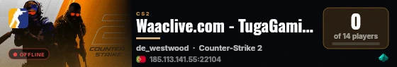 Waaclive.com - TugaGaming live status badge
