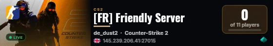[FR] Friendly Server live status badge
