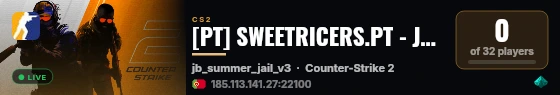 [PT] SWEETRICERS.PT - Jailbreak live status badge